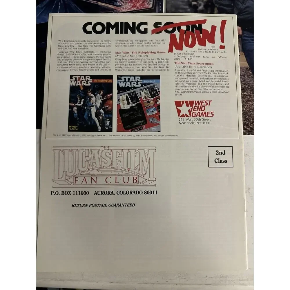 3 Lucasfilm‎ Fan Club Magazine Lot George Lucas Star Wars Willow 1987 1 2 1989 6